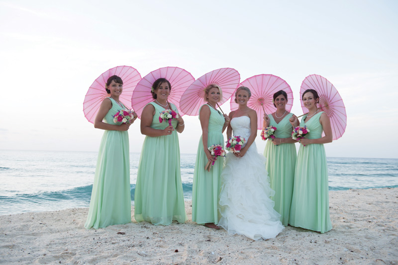 Bride with bridesmaid 