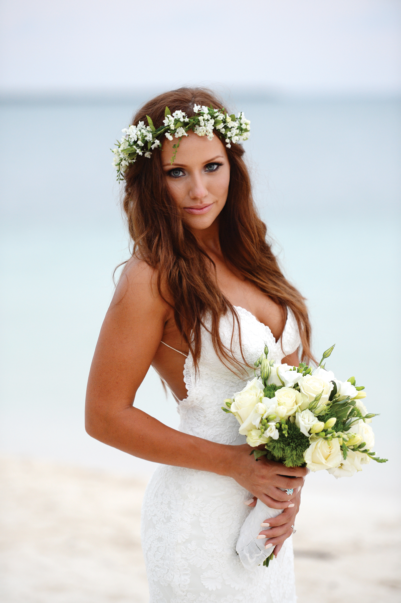 Bride with bouquet