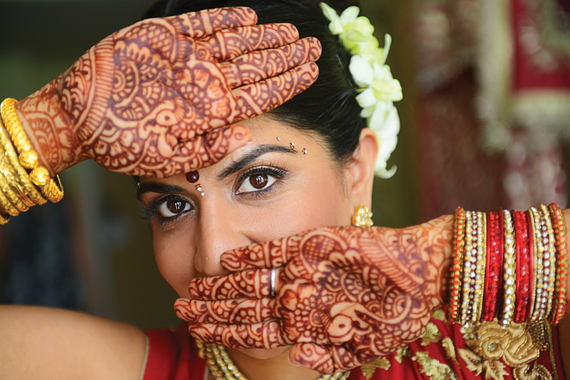 Bride posing