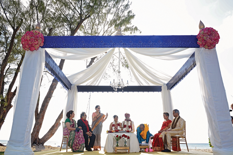 Outdoor wedding ceremony